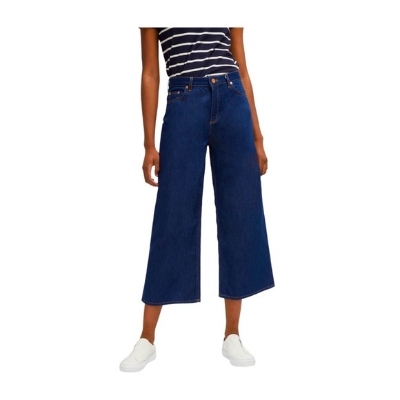 French Connection Denim - French Connection Culottes Wide Leg Crop Jeans 0